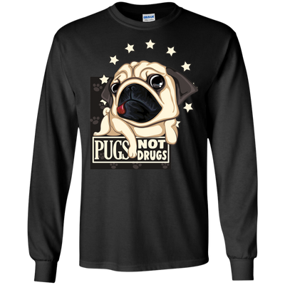 Lovely Black Gift For Collection Dog T Shirts Pugs Not Drugs V2