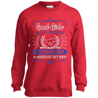 Good Girls Go To Heaven SMU Mustangs Girls T Shirts