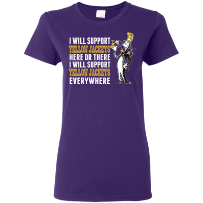 I Will Support Everywhere Georgia Tech Yellow Jackets T Shirts