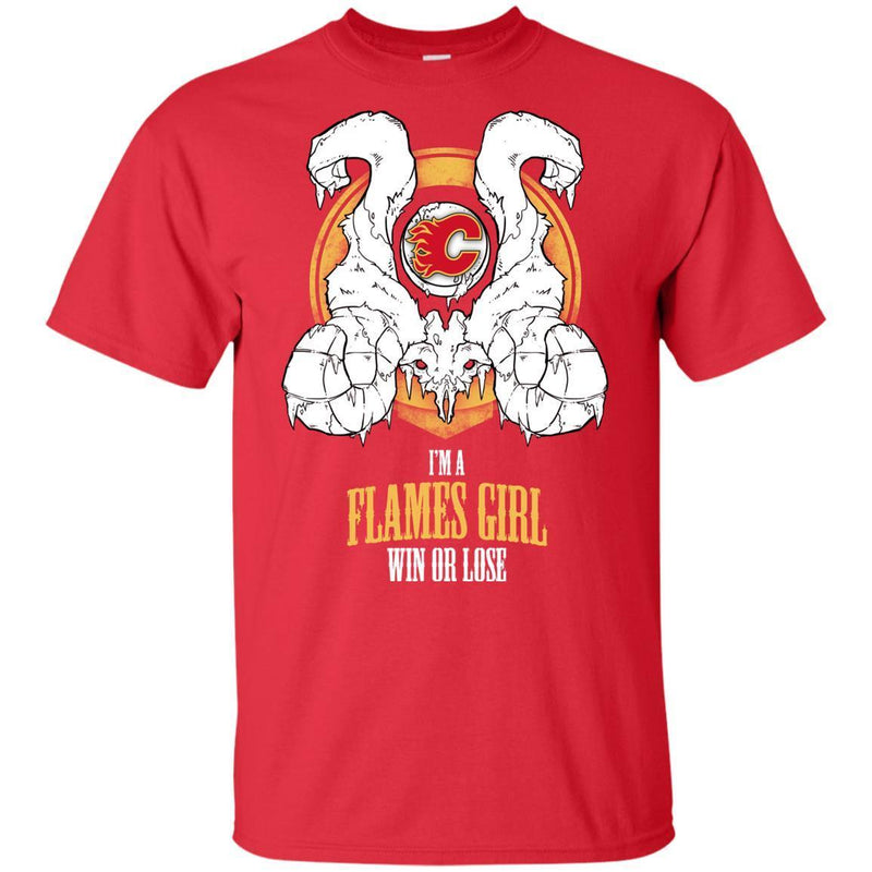 Calgary Flames Girl Win Or Lose T Shirts
