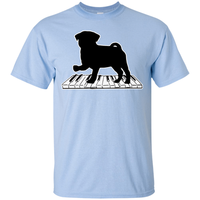 Pug Playing Piano Music T Shirts V2