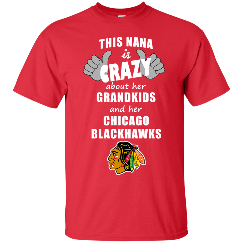 This Nana Is Crazy About Her Grandkids And Her Chicago Blackhawks T Shirts