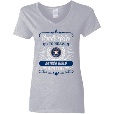 Good Girls Go To Heaven Houston Astros Girls T Shirts