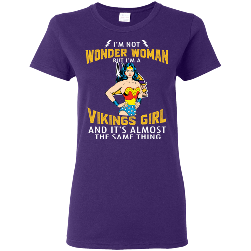 I'm Not Wonder Woman Minnesota Vikings T Shirts