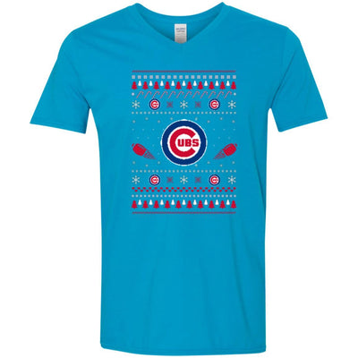 Chicago Cubs Stitch Knitting Style Ugly T Shirts WNG