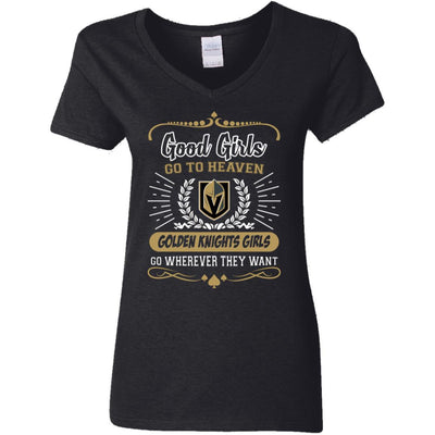 Good Girls Go To Heaven Vegas Golden Knights Girls T Shirts