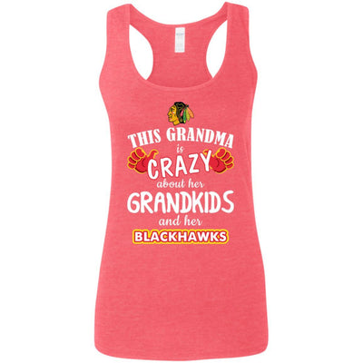 Funny This Grandma Is Crazy About Her Grandkids And Her Blackhawks T Shirts