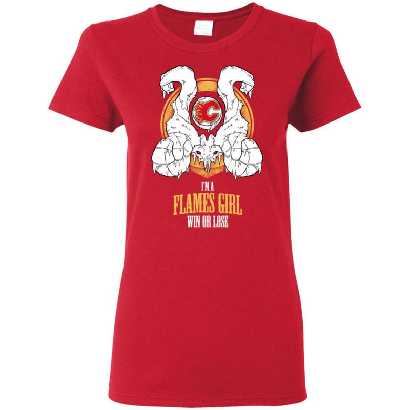 Calgary Flames Girl Win Or Lose T Shirts