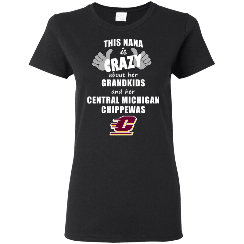 This Nana Is Crazy About Her Grandkids And Her Central Michigan Chippewas T Shirts