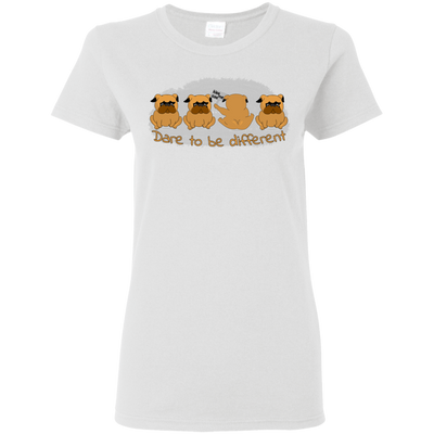 Pug - Dare To Be Different T Shirts