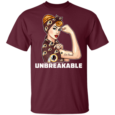 Beautiful Girl Unbreakable Go Washington Redskins T Shirt