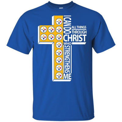 Gorgeous I Can Do All Things Through Christ Pittsburgh Steelers T Shirts