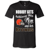 Nobody Gets Between Mom And Her Cleveland Browns T Shirts