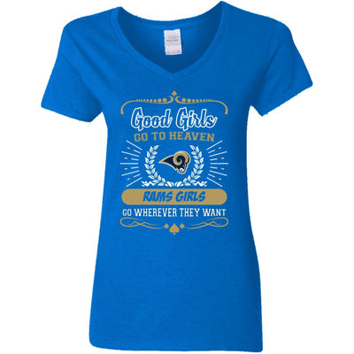 Good Girls Go To Heaven Los Angeles Rams Girls T Shirts