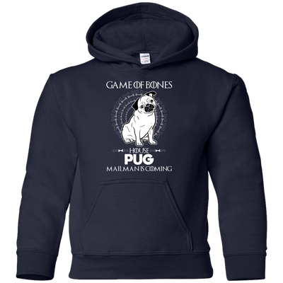 Game Of Bones House Pug Mailman Is Coming T Shirts