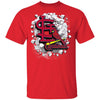 Colorful Earthquake Art St. Louis Cardinals T Shirt