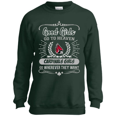 Good Girls Go To Heaven Ball State Cardinals Girls T Shirts