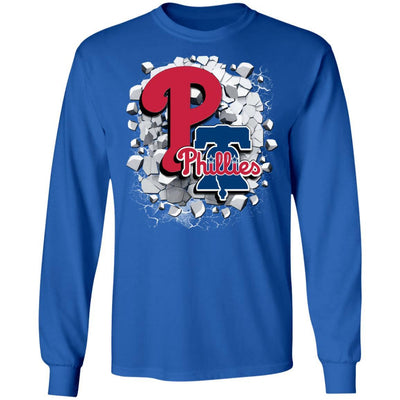 Colorful Earthquake Art Philadelphia Phillies T Shirt