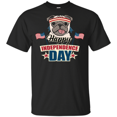 Happy Independence Day Pug T Shirts V2