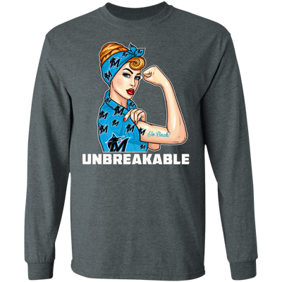 Beautiful Girl Unbreakable Go Miami Marlins T Shirt