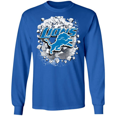 Colorful Earthquake Art Detroit Lions T Shirt