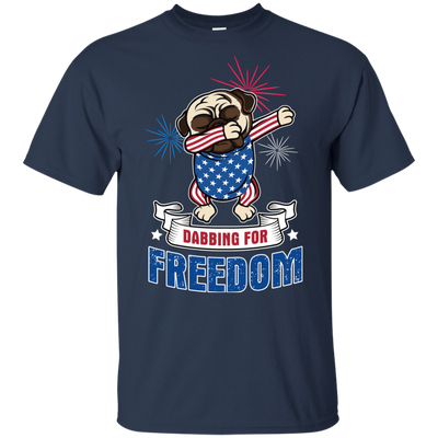 Dabbing For Freedom Pug T Shirts