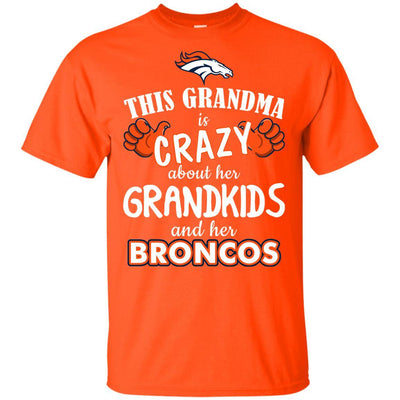 Funny This Grandma Is Crazy About Her Grandkids And Her Broncos T Shirts