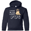 Live Love Laugh Pug T Shirts