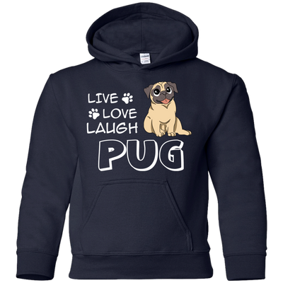 Live Love Laugh Pug T Shirts