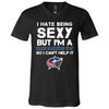 I Hate Being Sexy But I'm Fan So I Can't Help It Columbus Blue Jackets Royal T Shirts