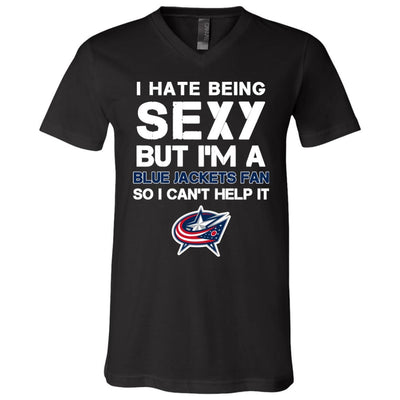 I Hate Being Sexy But I'm Fan So I Can't Help It Columbus Blue Jackets Royal T Shirts