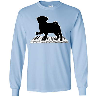 Pug Playing Piano Music T Shirts V2