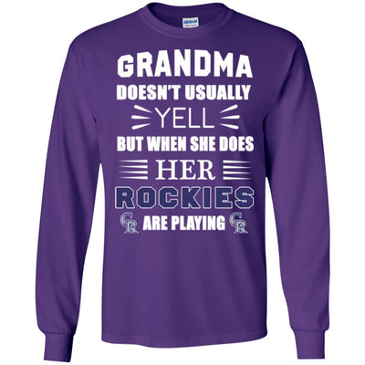 Grandma Doesn't Usually Yell Colorado Rockies T Shirts