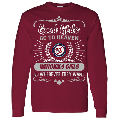 Good Girls Go To Heaven Washington Nationals Girls T Shirts