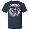 Colorful Earthquake Art Columbus Blue Jackets T Shirt