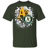 Colorful Earthquake Art Oakland Athletics T Shirt