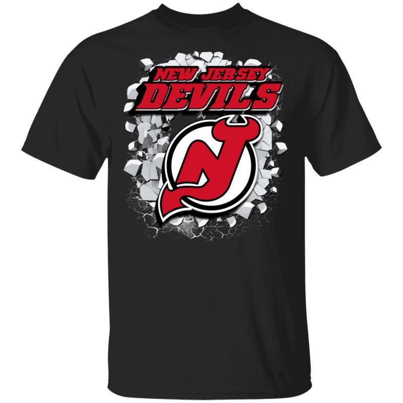 Colorful Earthquake Art New Jersey Devils T Shirt