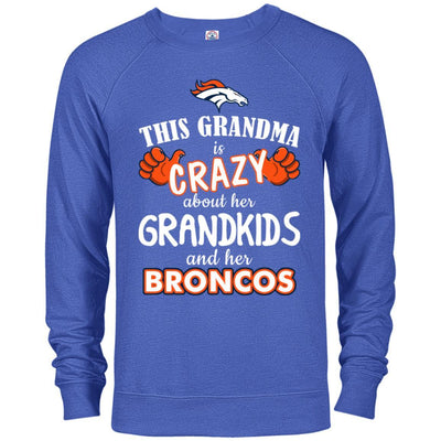 Funny This Grandma Is Crazy About Her Grandkids And Her Broncos T Shirts