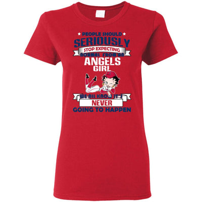 People Should Seriously Stop Expecting Normal From A Los Angeles Angels Girl T Shirt