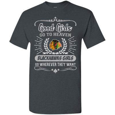 Good Girls Go To Heaven Chicago Blackhawks Girls T Shirts