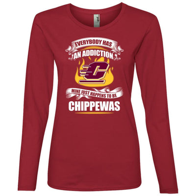 Everybody Has An Addiction Mine Just Happens To Be Central Michigan Chippewas T Shirt