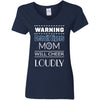 Warning Mom Will Cheer Loudly Detroit Tigers T Shirts