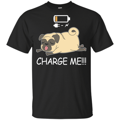 Interesting Black Presents For Collection Pug T Shirts Charge Me