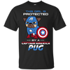 Nice Pug T Shirts - This Girl Is Protected By Captain America Pug