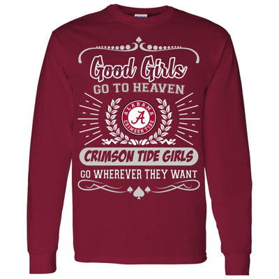 Good Girls Go To Heaven Alabama Crimson Tide Girls T Shirts