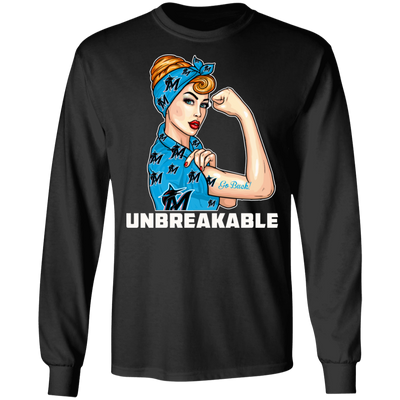 Beautiful Girl Unbreakable Go Miami Marlins T Shirt