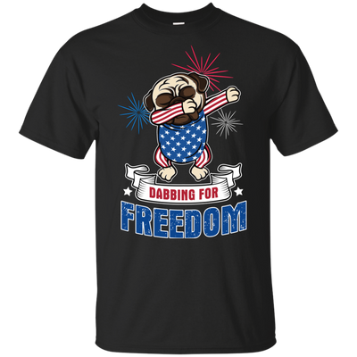 Dabbing For Freedom Pug T Shirts