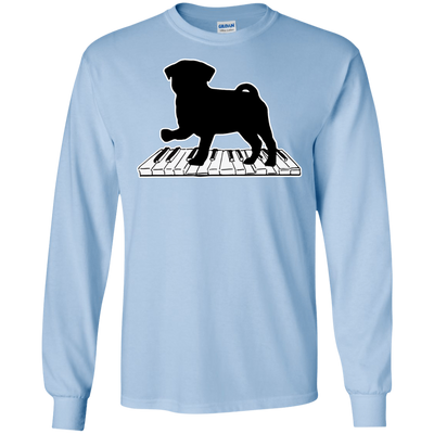 Pug Playing Piano Music T Shirts V2