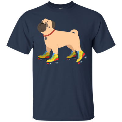 Roller Skating Pug T Shirts