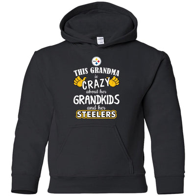 Funny This Grandma Is Crazy About Her Grandkids And Her Steelers T Shirts